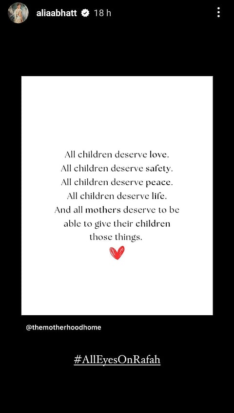 Alia Bhatt's post